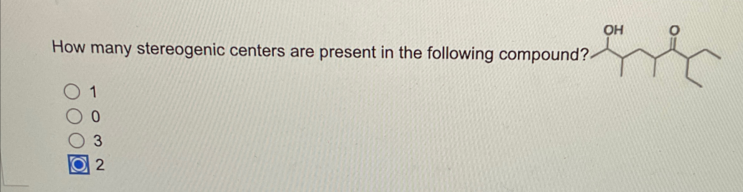 Solved How many stereogenic centers are present in the | Chegg.com