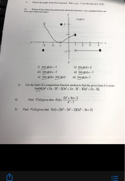 Solved Sketch the graph of the floor function F(x)-*] -1 | Chegg.com