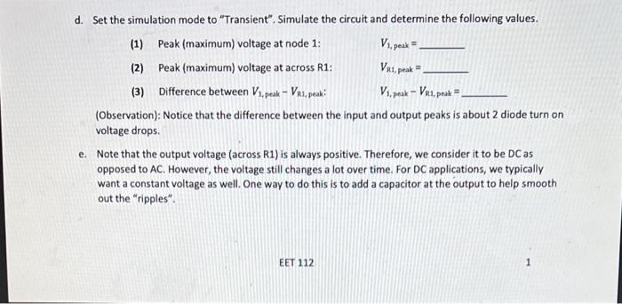 Solved EET 112 - Elementary Electronics - Fall 2021 Lab 10 - | Chegg.com