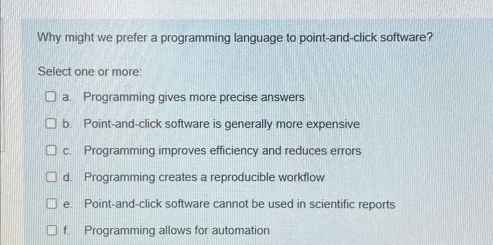 Solved Why might we prefer a programming language to | Chegg.com
