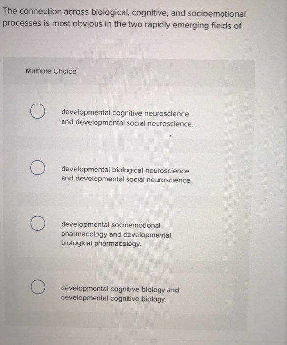 Biological cognitive 2024 and socioemotional processes