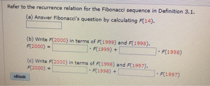 Solved Refer To The Recurrence Relation For The Fibonacci 3363