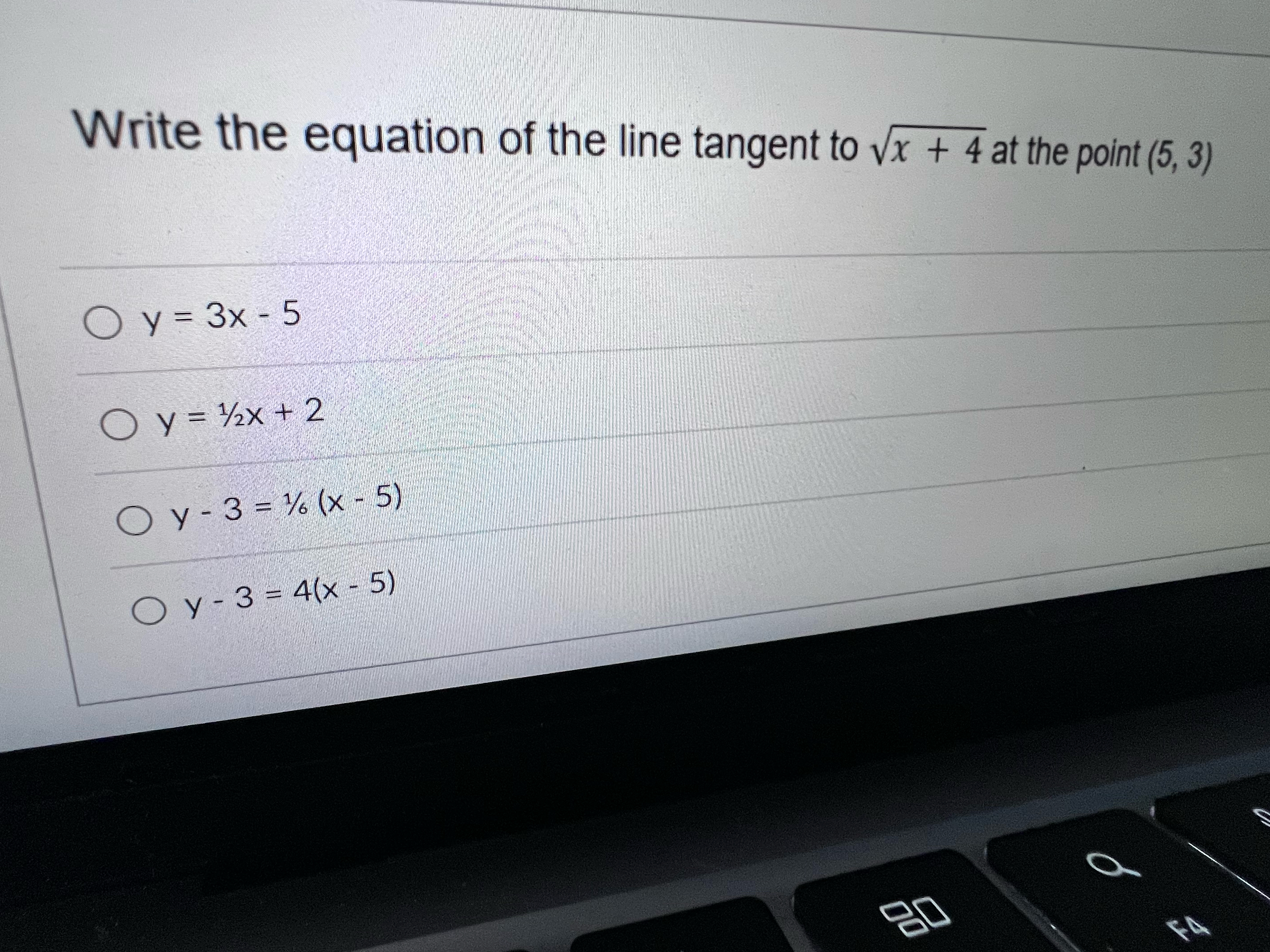 Solved Write the equation of the line tangent to x+42 ﻿at | Chegg.com