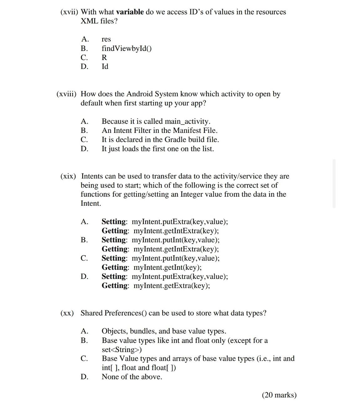 Solved (You must answer ALL multiple choice questions in | Chegg.com