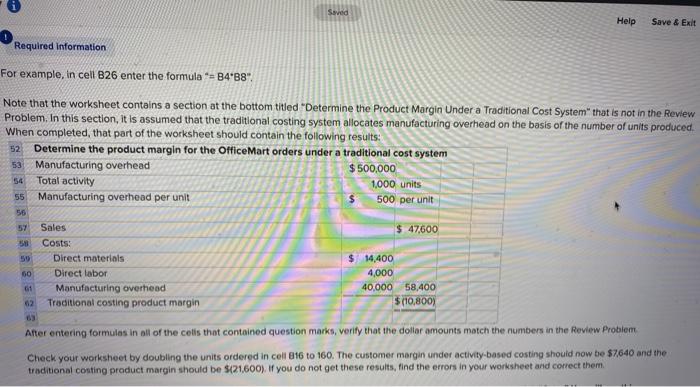 Solved D Chapter 7: Applying Excel Data Manufacturing | Chegg.com