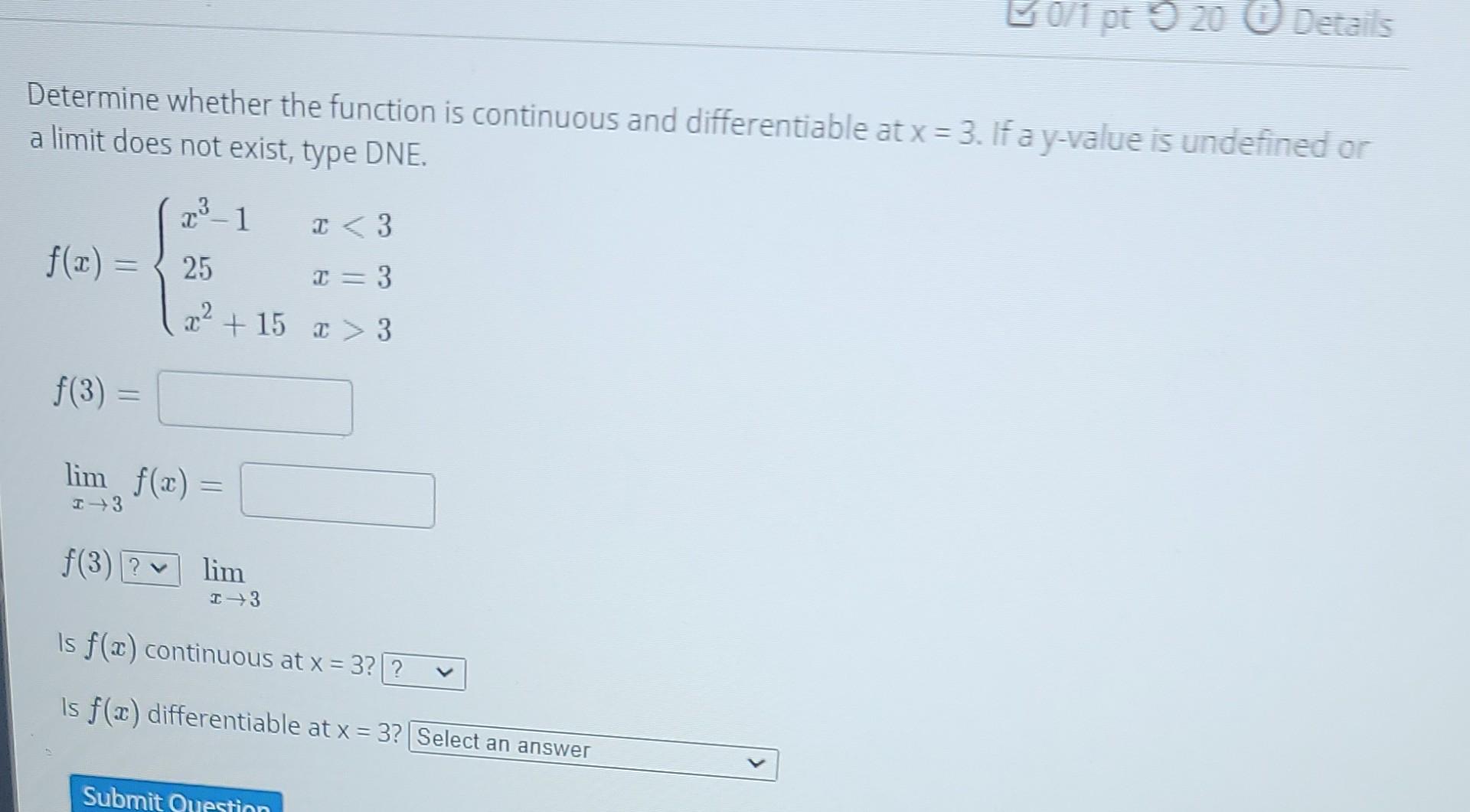 Solved Determine whether the function is continuous and | Chegg.com