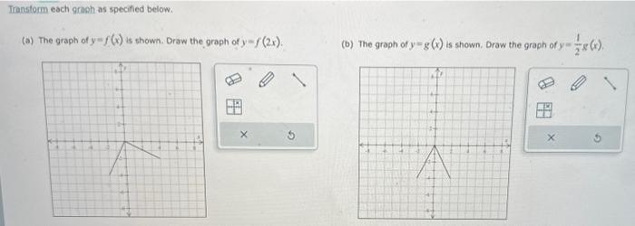 Solved Transtorm each groph as specified below. (a) The | Chegg.com