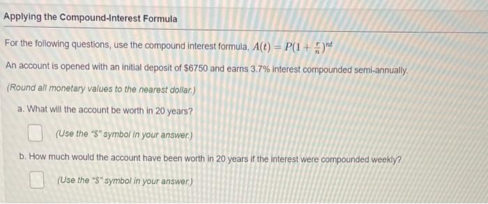 Solved For the following questions, use the compound | Chegg.com