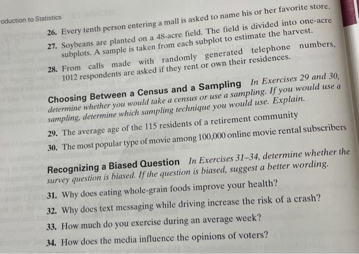 Solved Identifying Sampling Techniques In Exercises 23–28, | Chegg.com