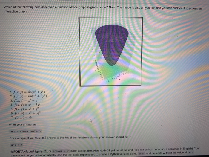 Solved Which of the following best describes a function | Chegg.com