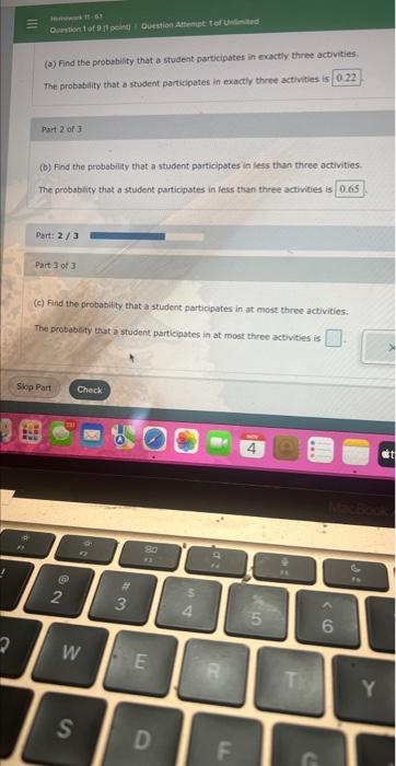 Solved (a) Find the probability that a student participates | Chegg.com