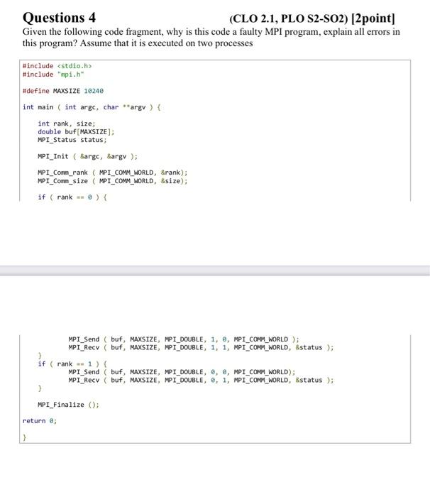 Solved parallel computing, please I want the answer to be | Chegg.com