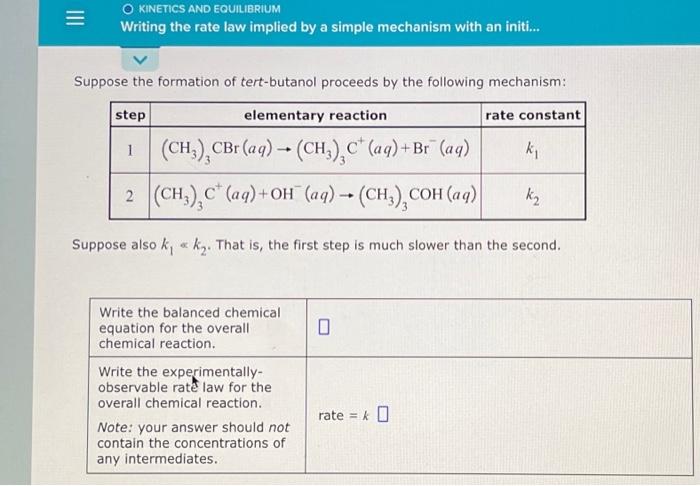Solved = KINETICS AND EQUILIBRIUM Writing the rate law | Chegg.com