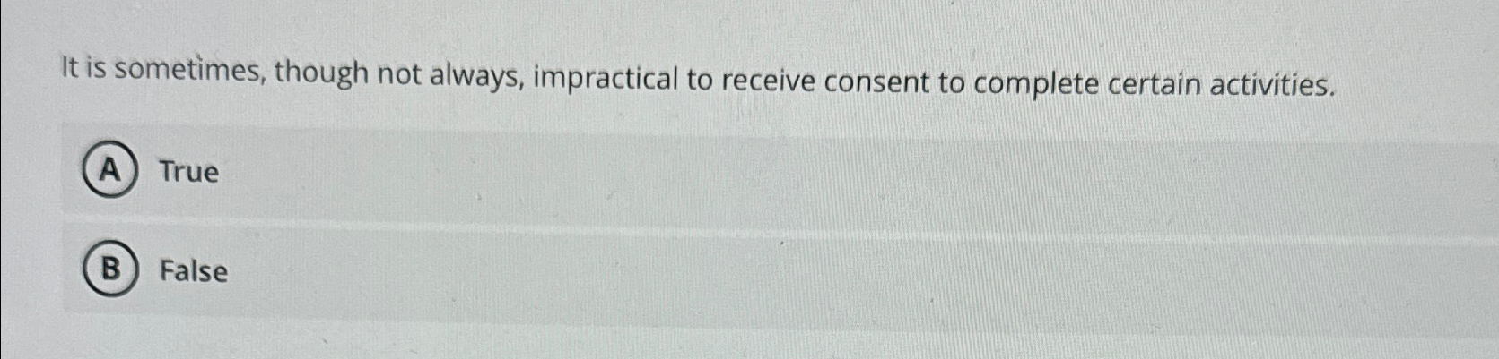 Solved It is sometimes, though not always, impractical to | Chegg.com