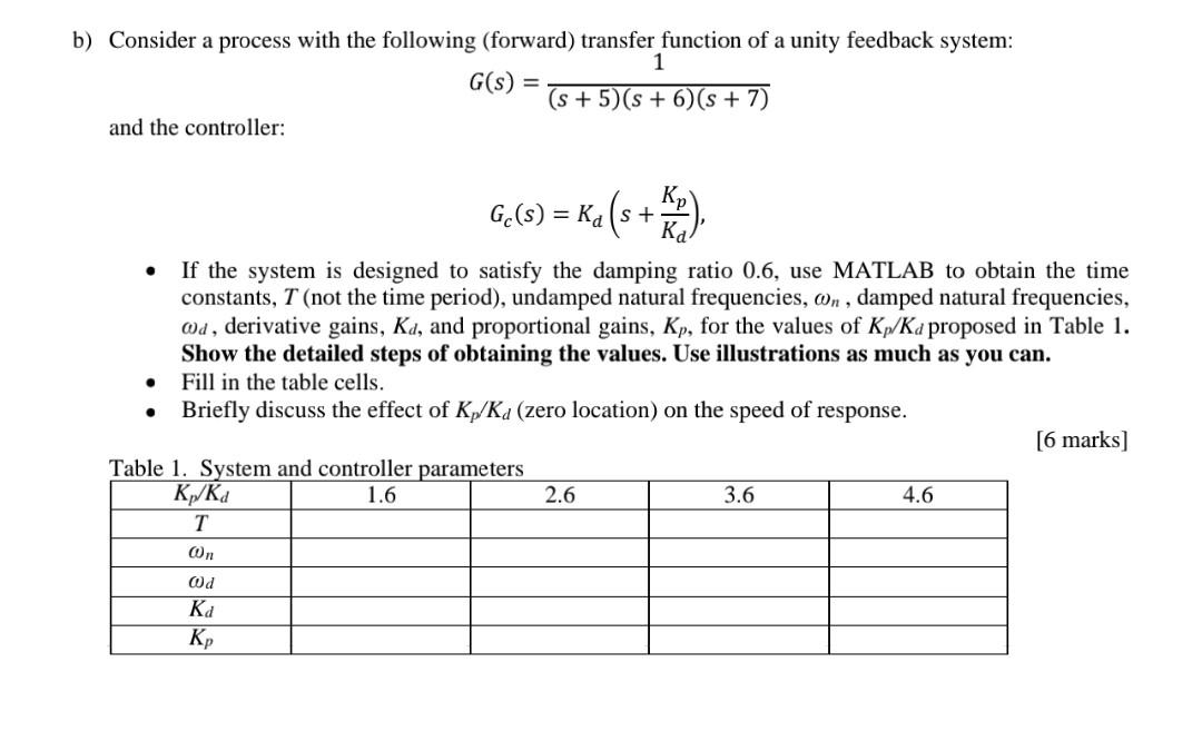 Solved b) Consider a process with the following (forward) | Chegg.com