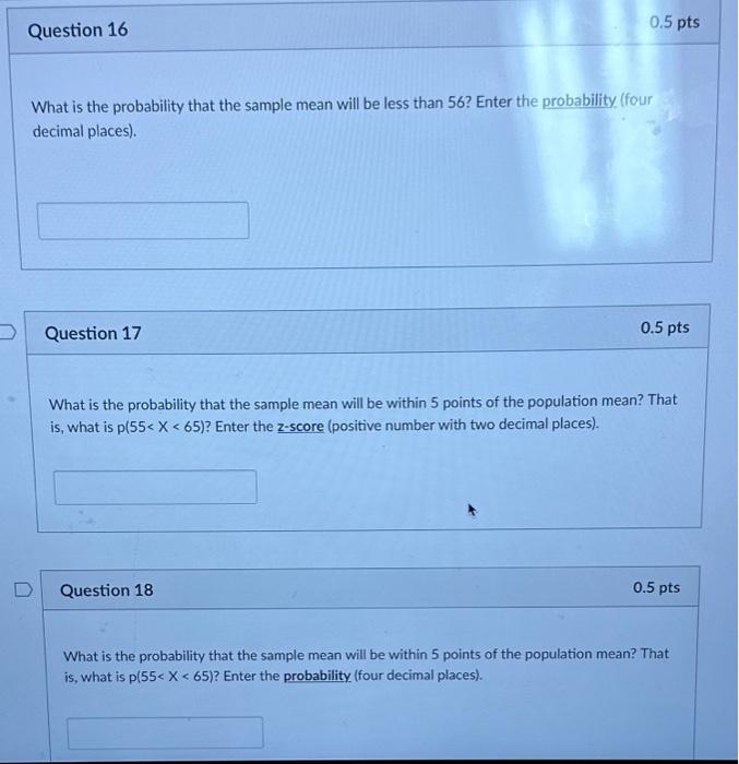 Solved A Sample Of N=16 Scores Is Selected From A Normal | Chegg.com