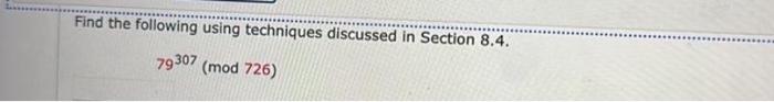Solved Find the following using techniques discussed in | Chegg.com