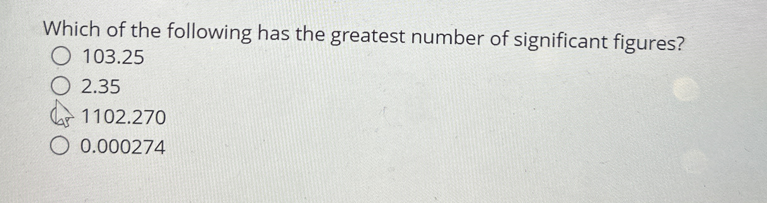 which is the greatest out of the following number
