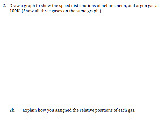 Solved Draw a graph to show the speed distributions of | Chegg.com