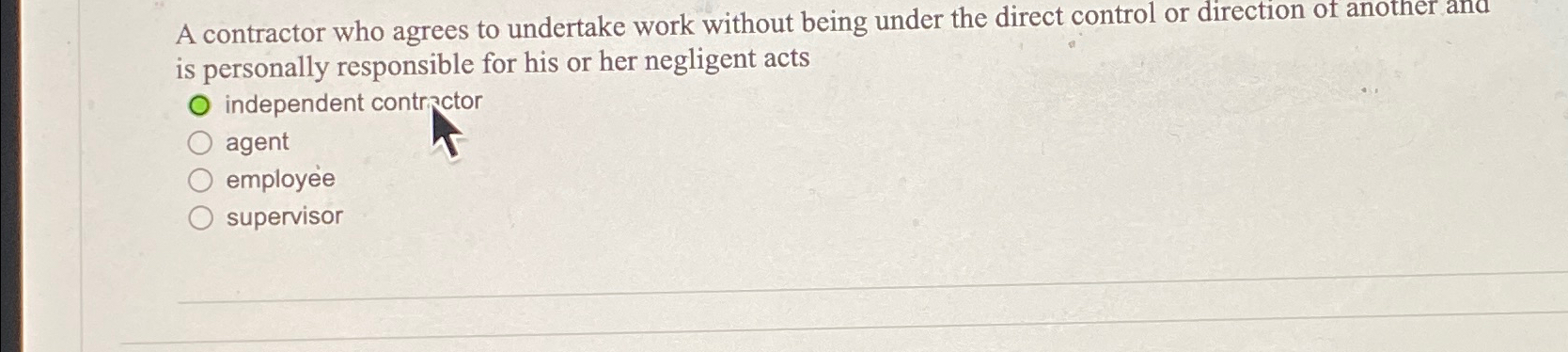 Solved A contractor who agrees to undertake work without | Chegg.com