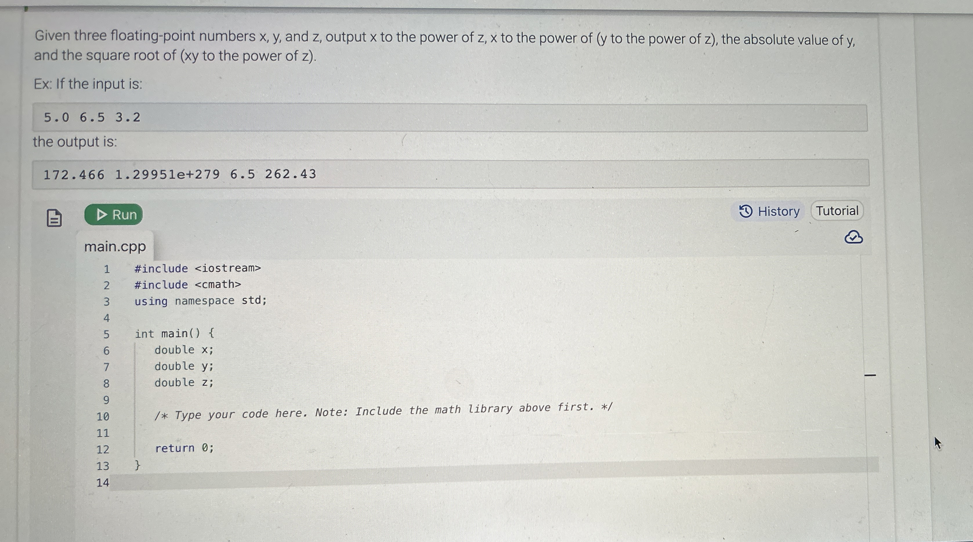 Solved Given three floatingpoint numbers x,y, ﻿and z,