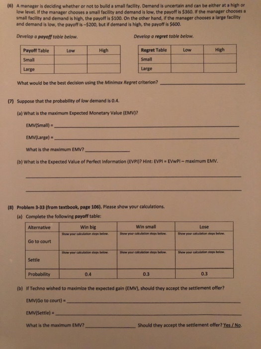 Solved Show your work/steps clearly to receive full credit & | Chegg.com