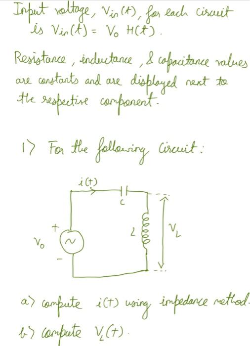 Solved Input voltoge, Vin (t), for lach circuit is Vin | Chegg.com