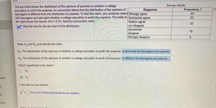 Solved 85 16 The pie chart shows the distribution of the | Chegg.com