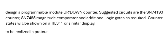 Solved design a programmable module UP/DOWN counter. | Chegg.com