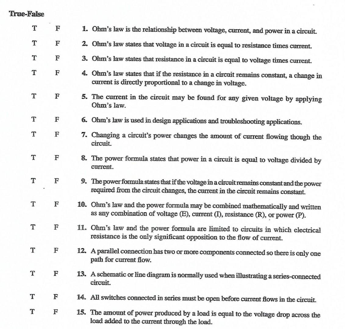 Solved T T T T current is directly proportional to a | Chegg.com