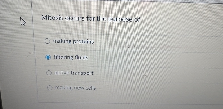 Solved Mitosis occurs for the purpose ofmaking Biology Diagrams