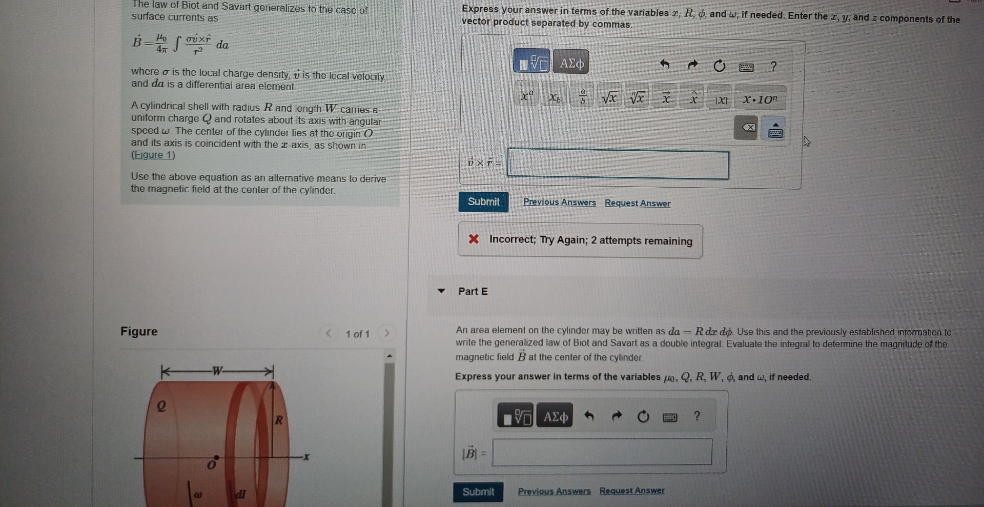 Solved The law of Biot and Savart generalizes to the case of | Chegg.com