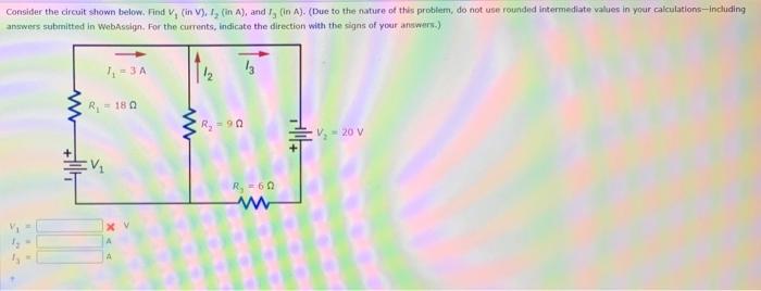 Solved Consider the circuit shown below. Find V (in V), 1, | Chegg.com