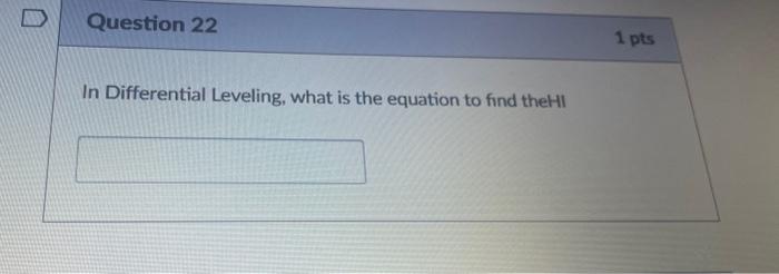 Solved In Differential Leveling, what is the equation to | Chegg.com