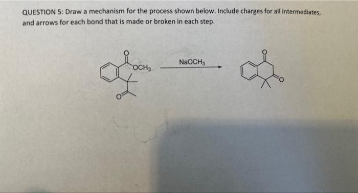 Solved QUESTION 5: Draw a mechanism for the process shown | Chegg.com
