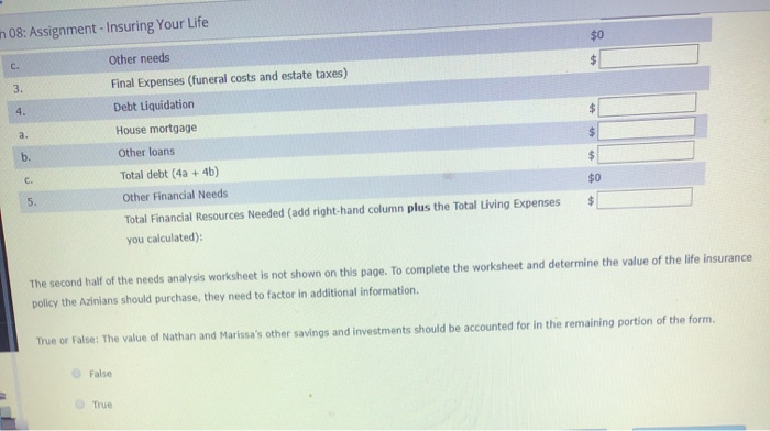 Additional living expenses worksheet