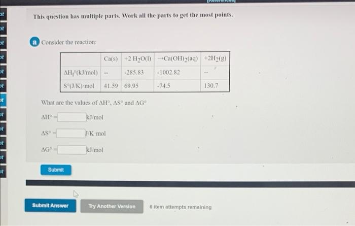 Solved This question has multiple parts. Work all the parts | Chegg.com