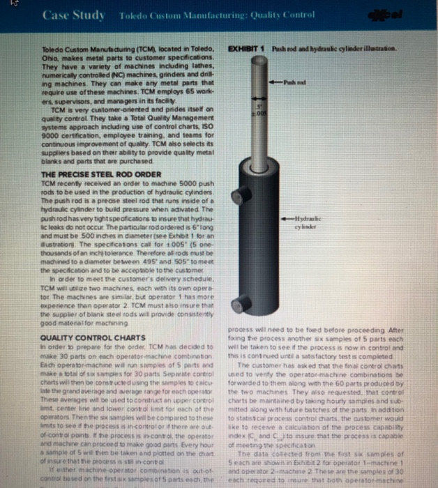 Solved h Case Study Tokdo Custom Manufacturing Quality