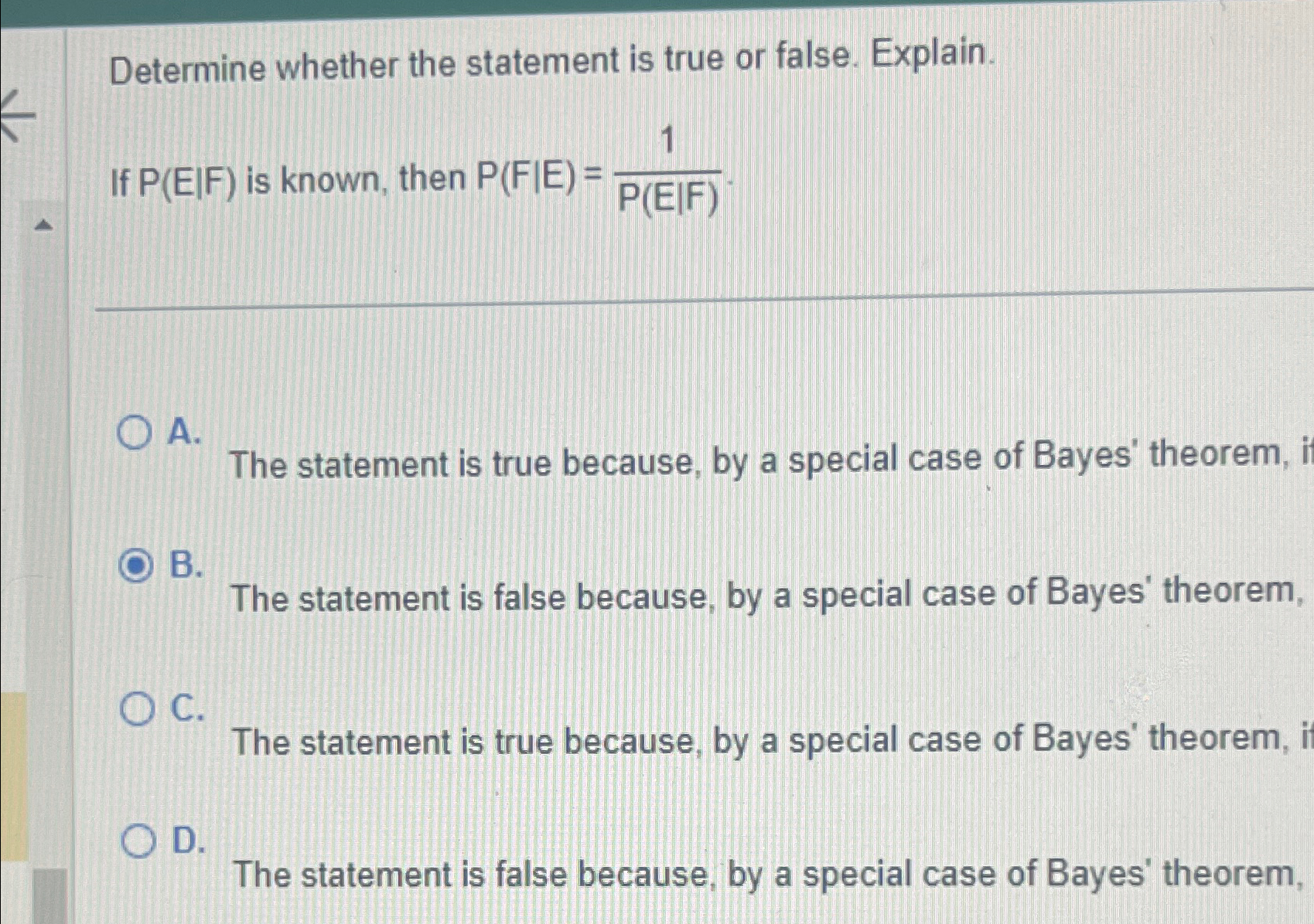 Solved Determine whether the statement is true or false. | Chegg.com