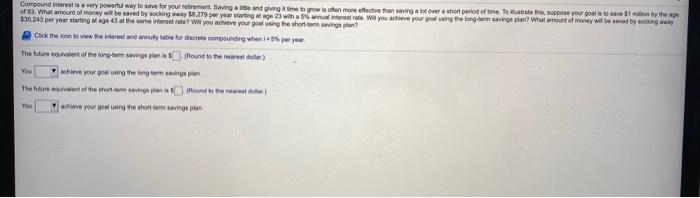 Solved Compound rest is a wery powerful way to save for your | Chegg.com