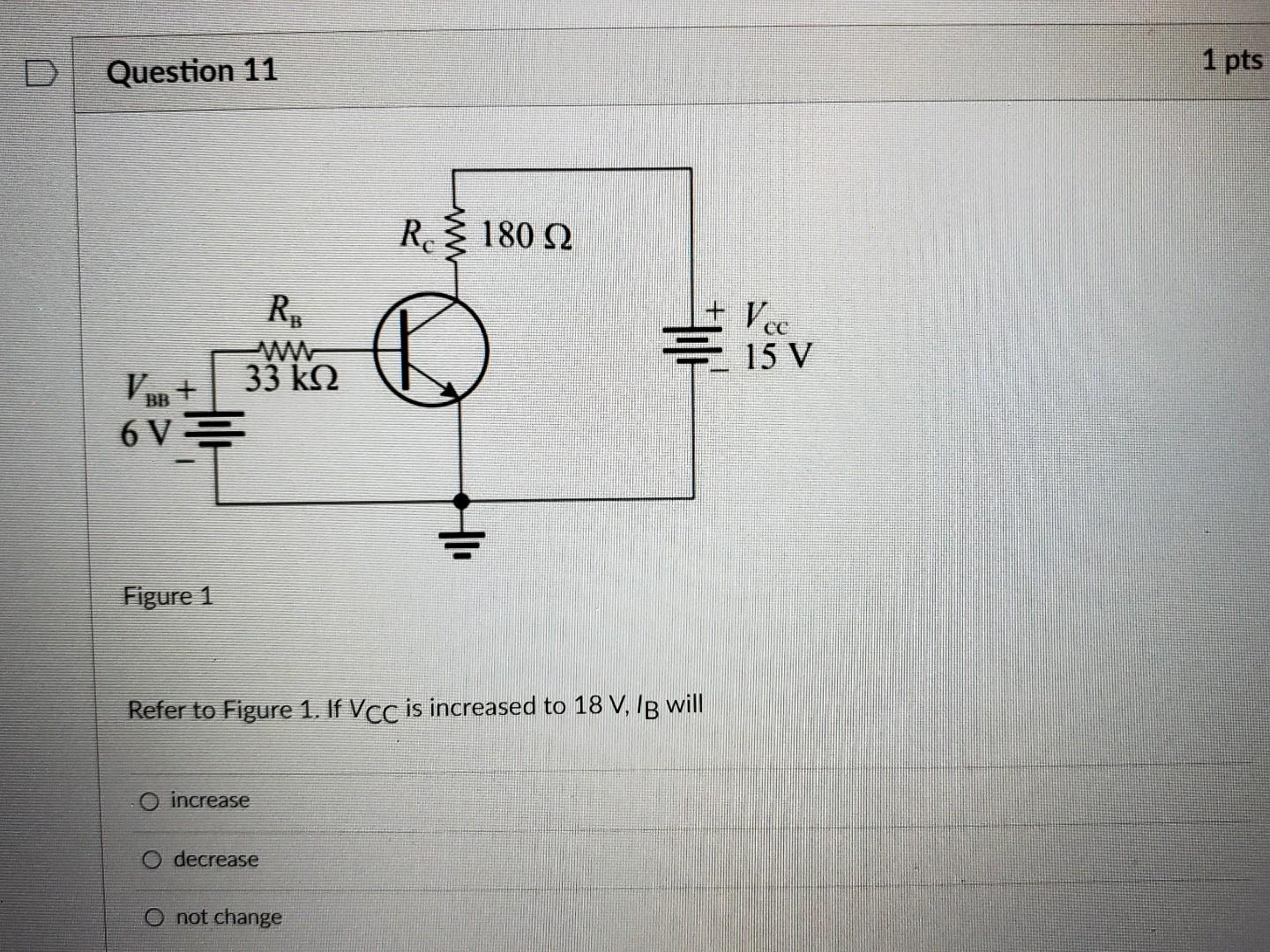 Solved Question 11 Figure 1 increase decrease not change | Chegg.com