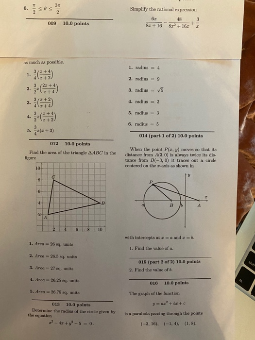 Solved Please help me check my work by helping to answer | Chegg.com