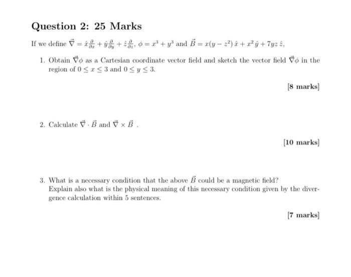 Question 2 25 Marks If We Define V I 98 9 3 Chegg Com