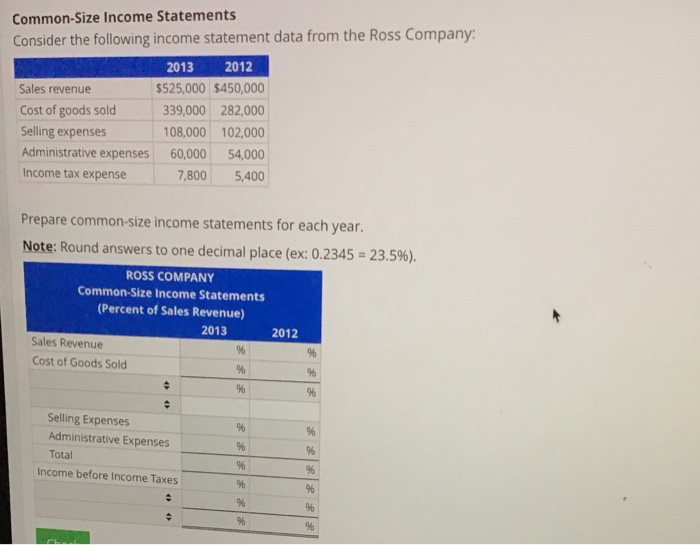 solved-common-size-income-statements-consider-the-following-chegg