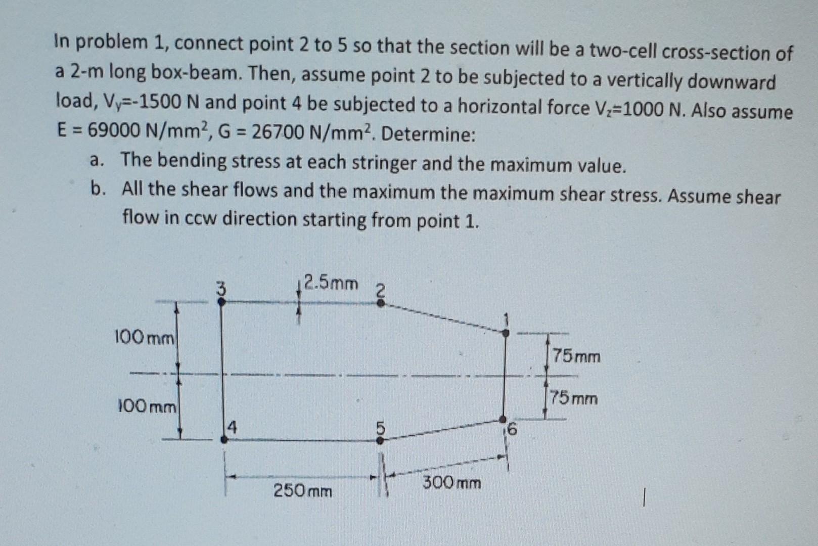 Solved In problem 1 , connect point 2 to 5 so that the | Chegg.com