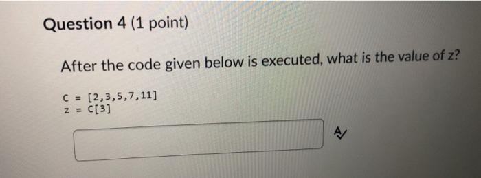 Solved Question 1 (1 point) Determine the value of x after | Chegg.com