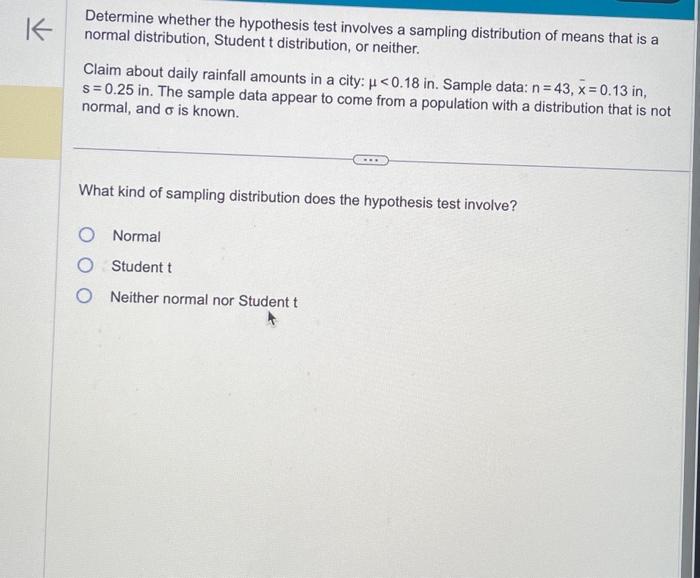 Solved Determine whether the hypothesis test involves a | Chegg.com