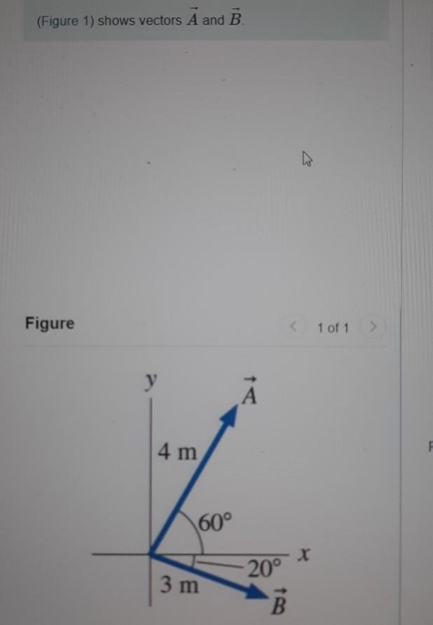 Solved (Figure 1) Shows Vectors A And B. Figure