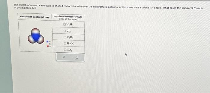 Solved This sketch of a neutral molecule is shaded red or | Chegg.com