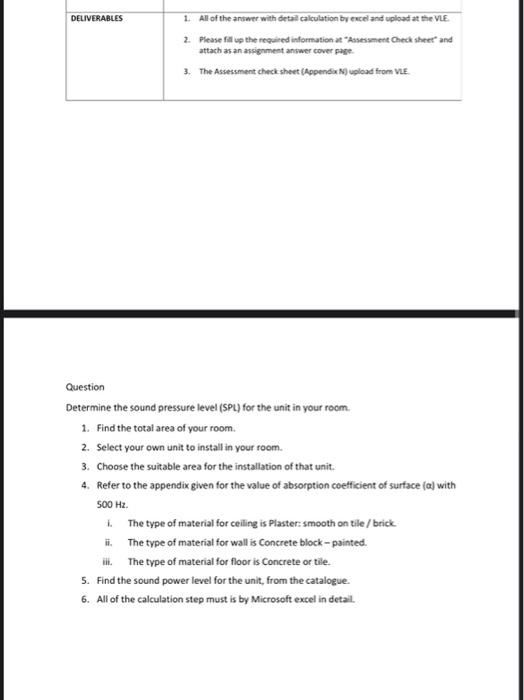 Question Determine the sound pressure level (SPL) for | Chegg.com